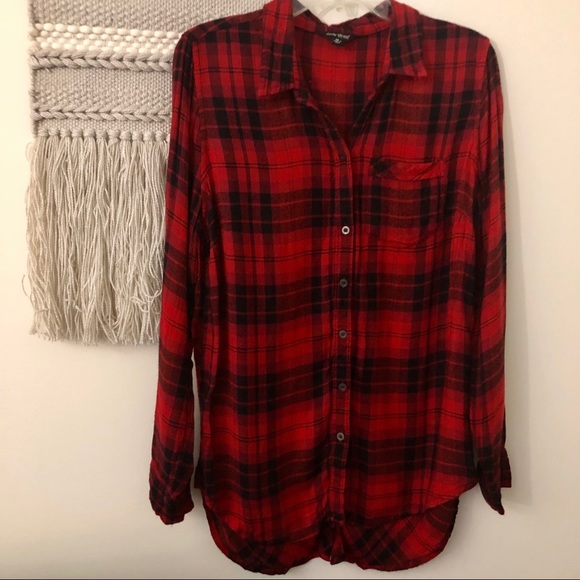 Lucky Brand Red/Black Plaid Shirt - Picture 3 of 7